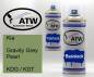 Preview: Kia, Gravity Grey Pearl, KDG / KDT: 400ml Sprühdose + 400ml Klarlack - Set, von ATW Autoteile West.